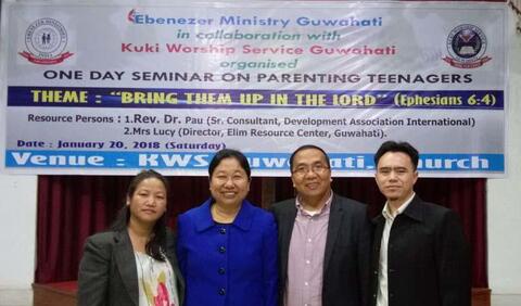 Chate khoukhana dinga thua mihil teni : Rev. Dr.J.M Pau & Mrs Lucy, chuleh Rev.Hejang & Heting