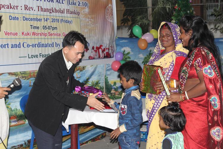 On Advent Christmas the boy received gift from Pastor
